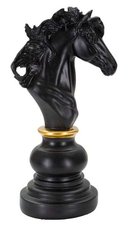 Decoratie Black & Gold Horse 14×11×27 cm