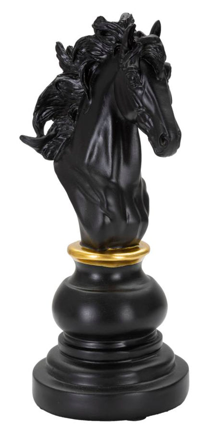 Decoratie Black & Gold Horse 14×11×27 cm