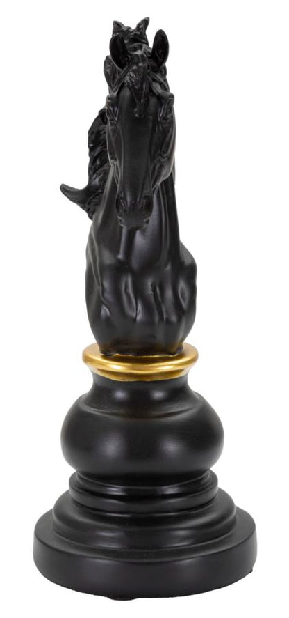 Decoratie Black & Gold Horse 14×11×27 cm