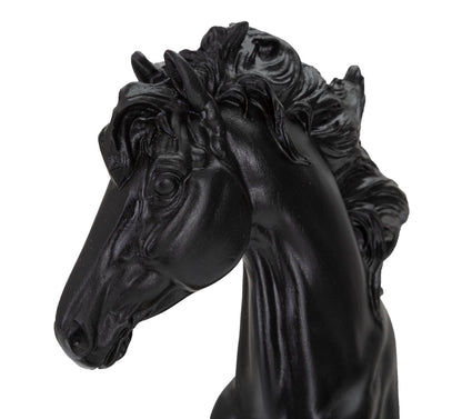 Decoratie Black & Gold Horse 14×11×27 cm