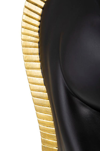 Decoratie Black & Gold Horse Ø 18,5×50 cm