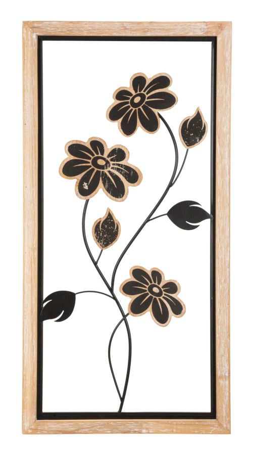 Wanddecoratie Iron/wood Wall Panel Girish -a- 30×2,5×60 cm