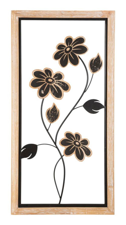 Wanddecoratie Iron/wood Wall Panel Girish -a- 30×2,5×60 cm