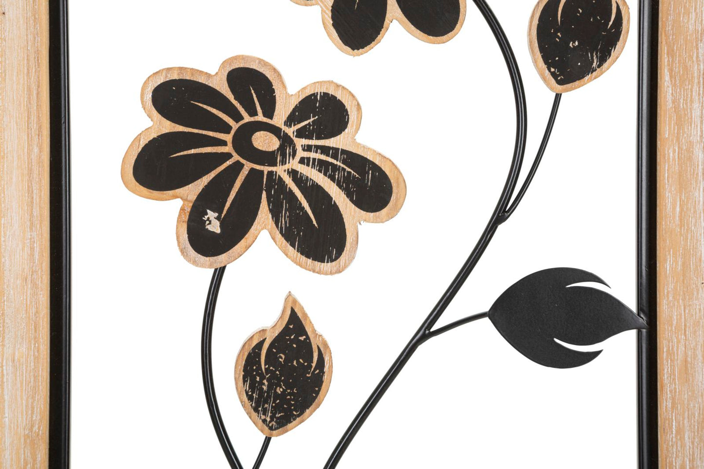 Wanddecoratie Iron/wood Wall Panel Girish -a- 30×2,5×60 cm