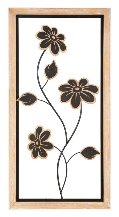 Wanddecoratie Iron/wood Wall Panel Girish -b- 30×2,5×60 cm
