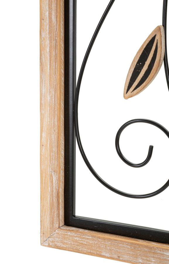 Wanddecoratie Iron/wood Wall Panel Koman -a- 26×2,5×60 cm
