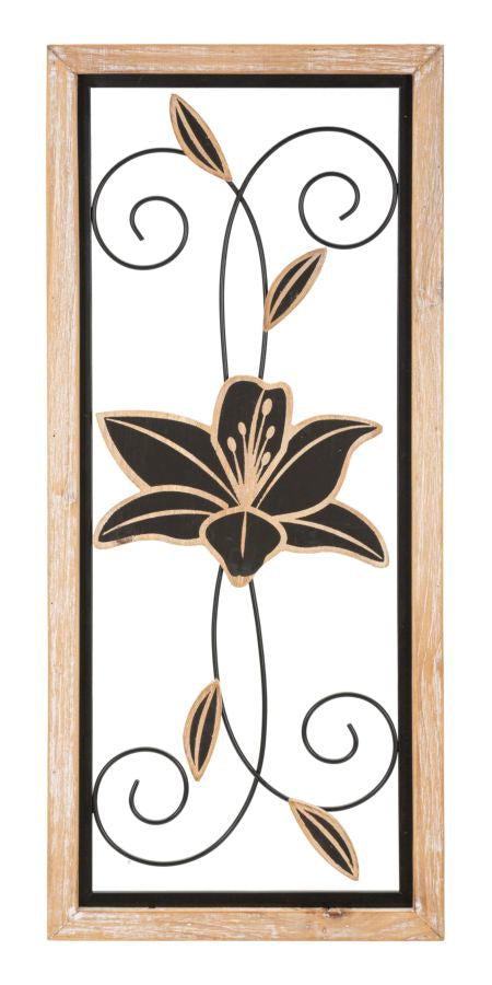 Wanddecoratie Iron/wood Wall Panel Koman -b- 26×2,5×60 cm
