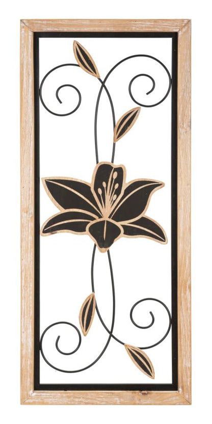 Wanddecoratie Iron/wood Wall Panel Koman -b- 26×2,5×60 cm