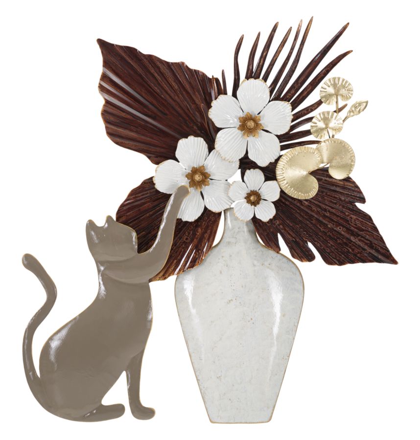Wanddecoratie Cat 54,6×8,9×59,7 cm
