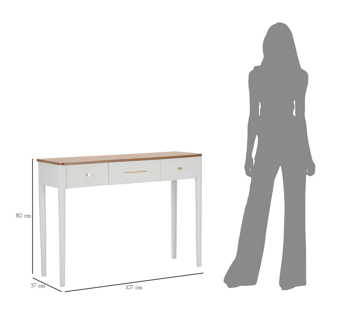 Consoletafel Matera 107×37×80 cm