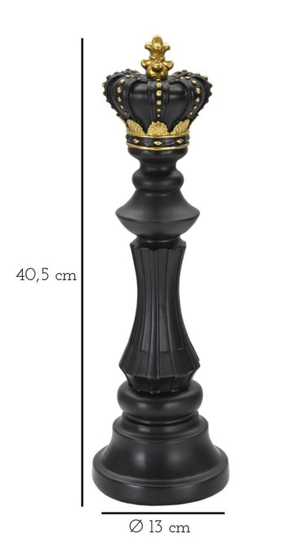 Decoratie Black & Gold King Ø 13×40,5 cm