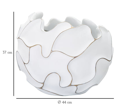 Vaas Gaspeau Polyresin Lines Ø 44×37 cm