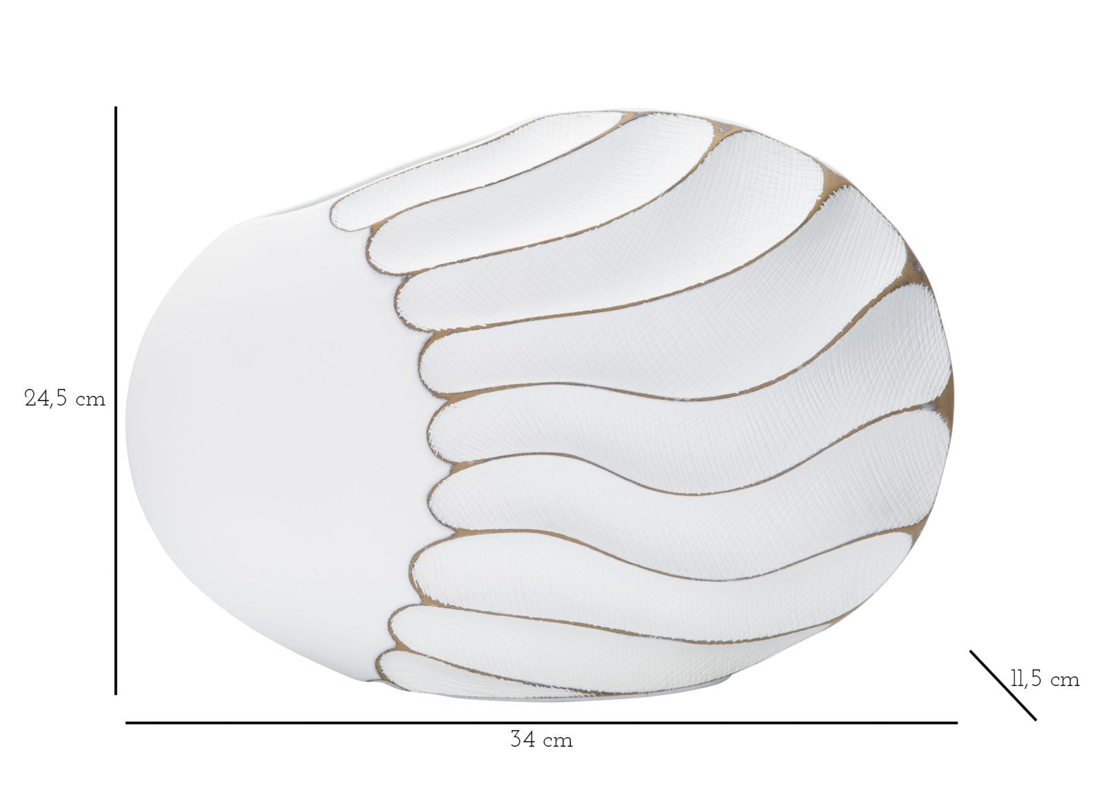 Vaas Polyresin Lines 34×11,5×24,5 cm
