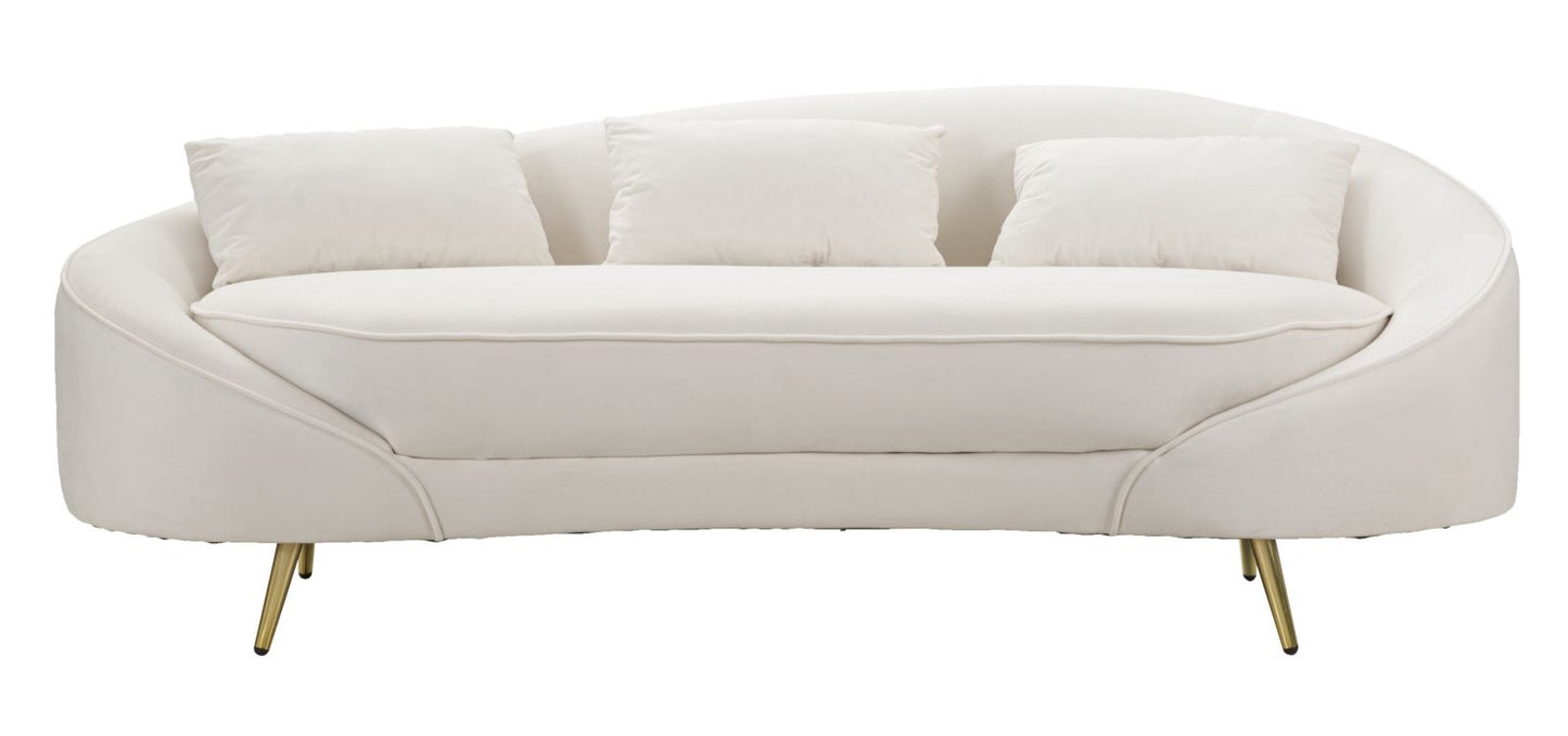 Bank 3 Seaters Oslo With Cushions Cream 185×84×68 cm