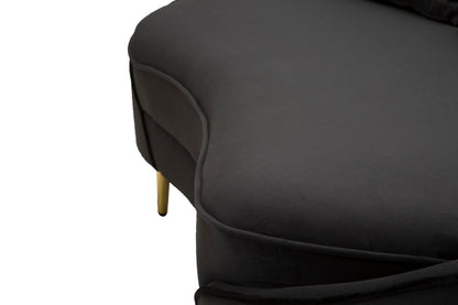 Bank 3 Seaters Oslo With Cushions Black 185×84×68 cm