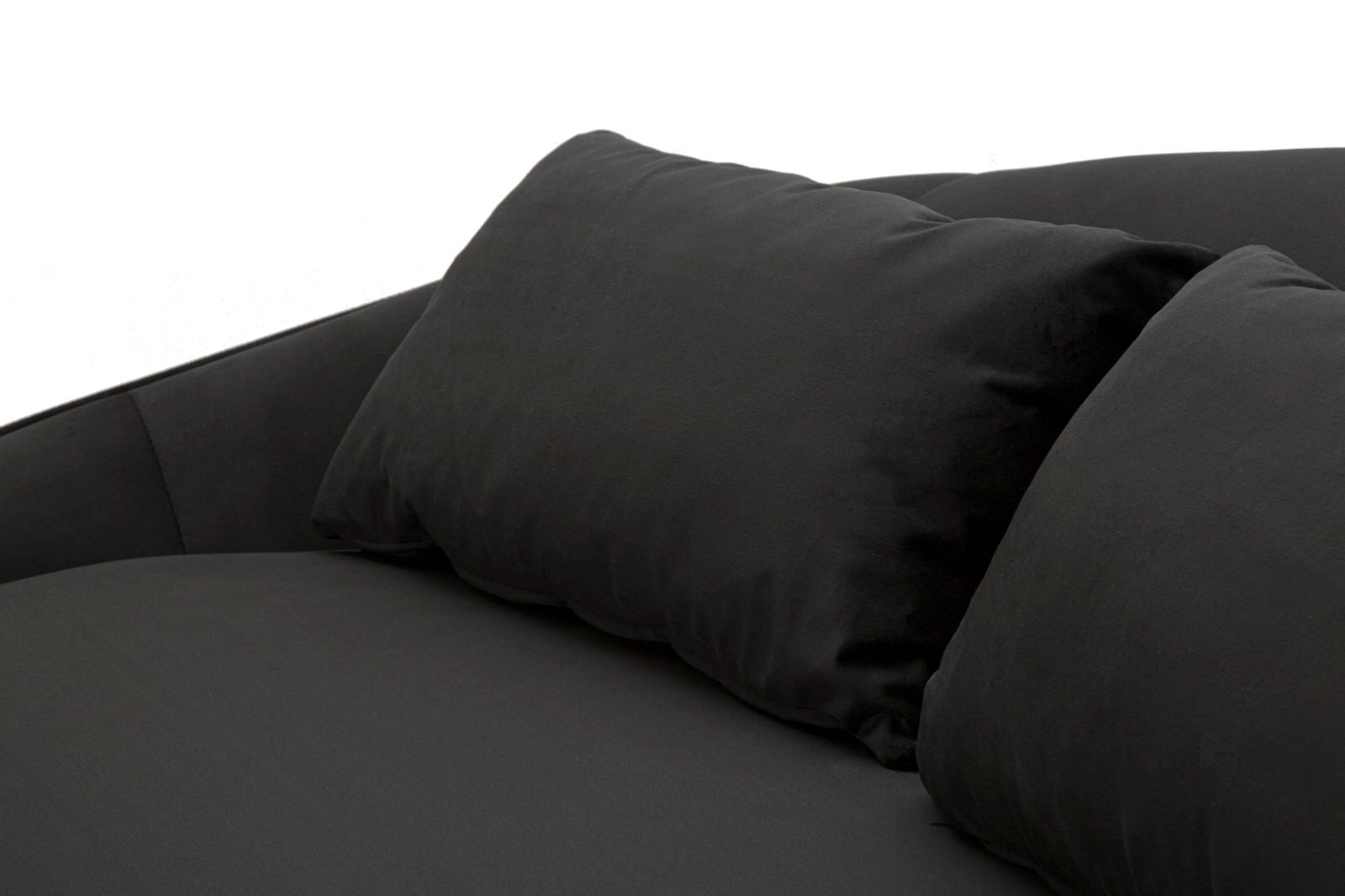 Bank 3 Seaters Oslo With Cushions Black 185×84×68 cm