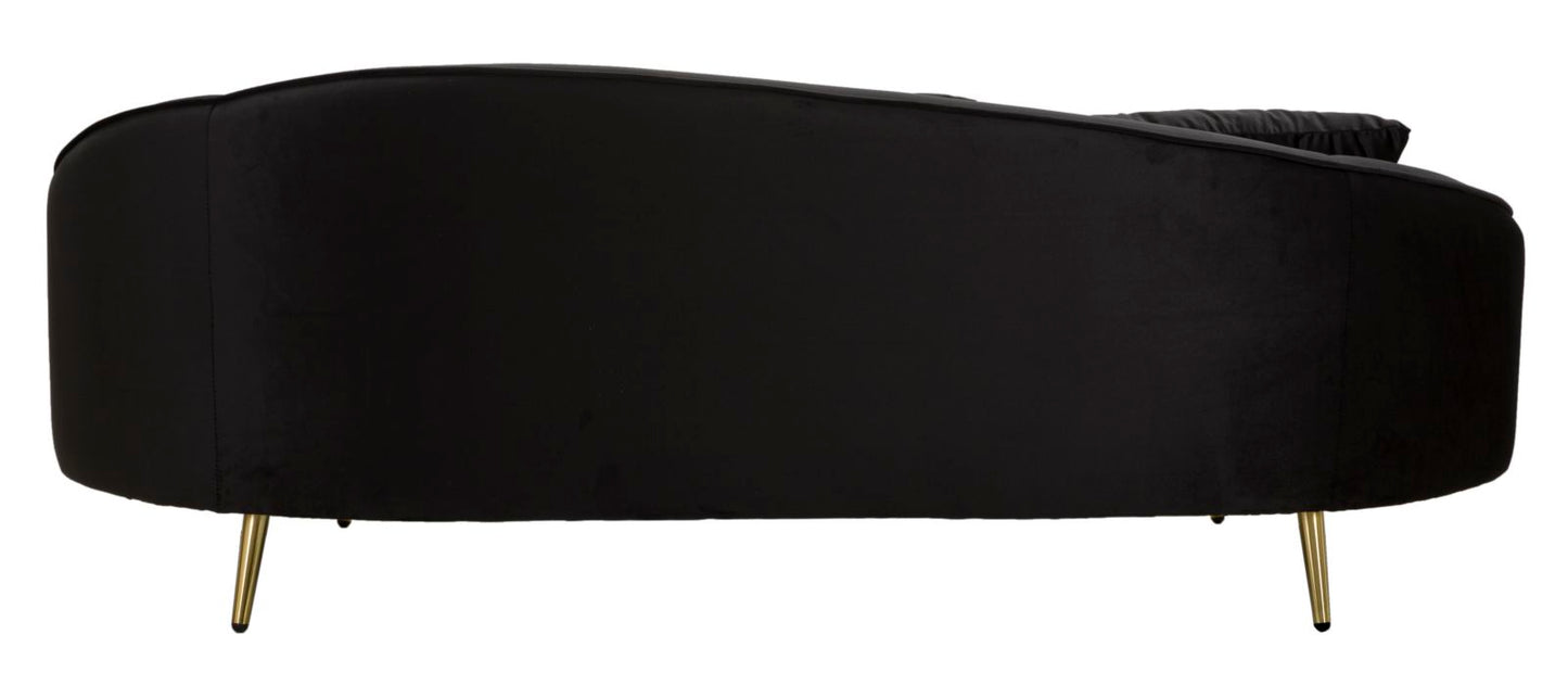 Bank 3 Seaters Oslo With Cushions Black 185×84×68 cm