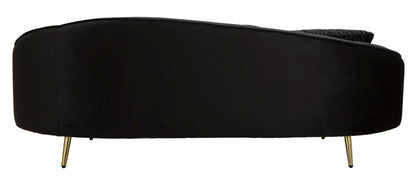Bank 3 Seaters Oslo With Cushions Black 185×84×68 cm