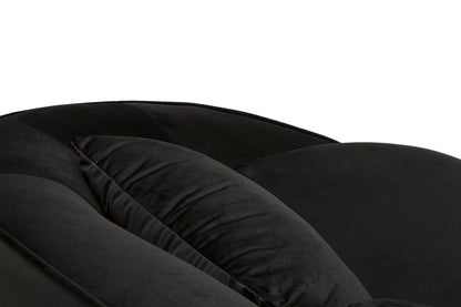 Bank 3 Seaters Oslo With Cushions Black 185×84×68 cm