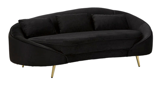 Bank 3 Seaters Oslo With Cushions Black 185×84×68 cm