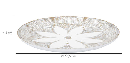 Decoratie Polyresin Atene Ø 35,5×4,4 cm