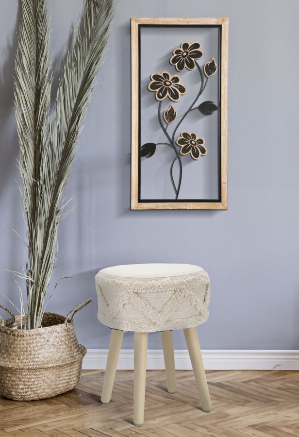 Wanddecoratie Iron/wood Wall Panel Girish -a- 30×2,5×60 cm