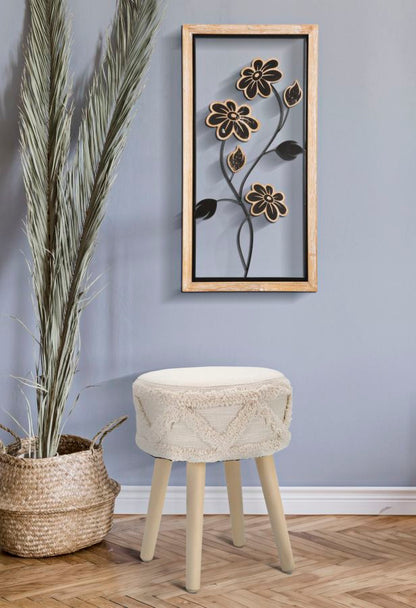 Wanddecoratie Iron/wood Wall Panel Girish -a- 30×2,5×60 cm