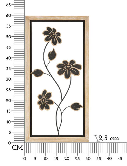 Wanddecoratie Iron/wood Wall Panel Girish -b- 30×2,5×60 cm