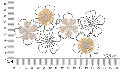 Wanddecoratie Iron/wood Wall Panel Itis 75×3,5×42 cm