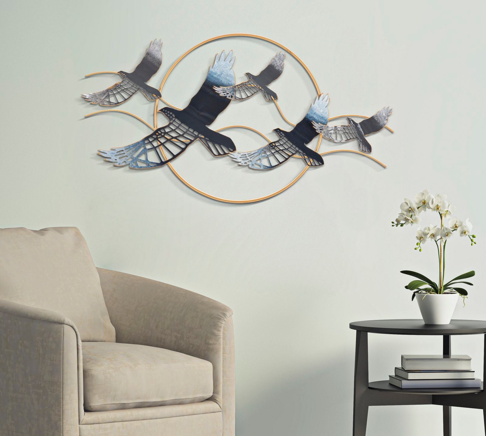 Wanddecoratie Bird 91×7×50 cm
