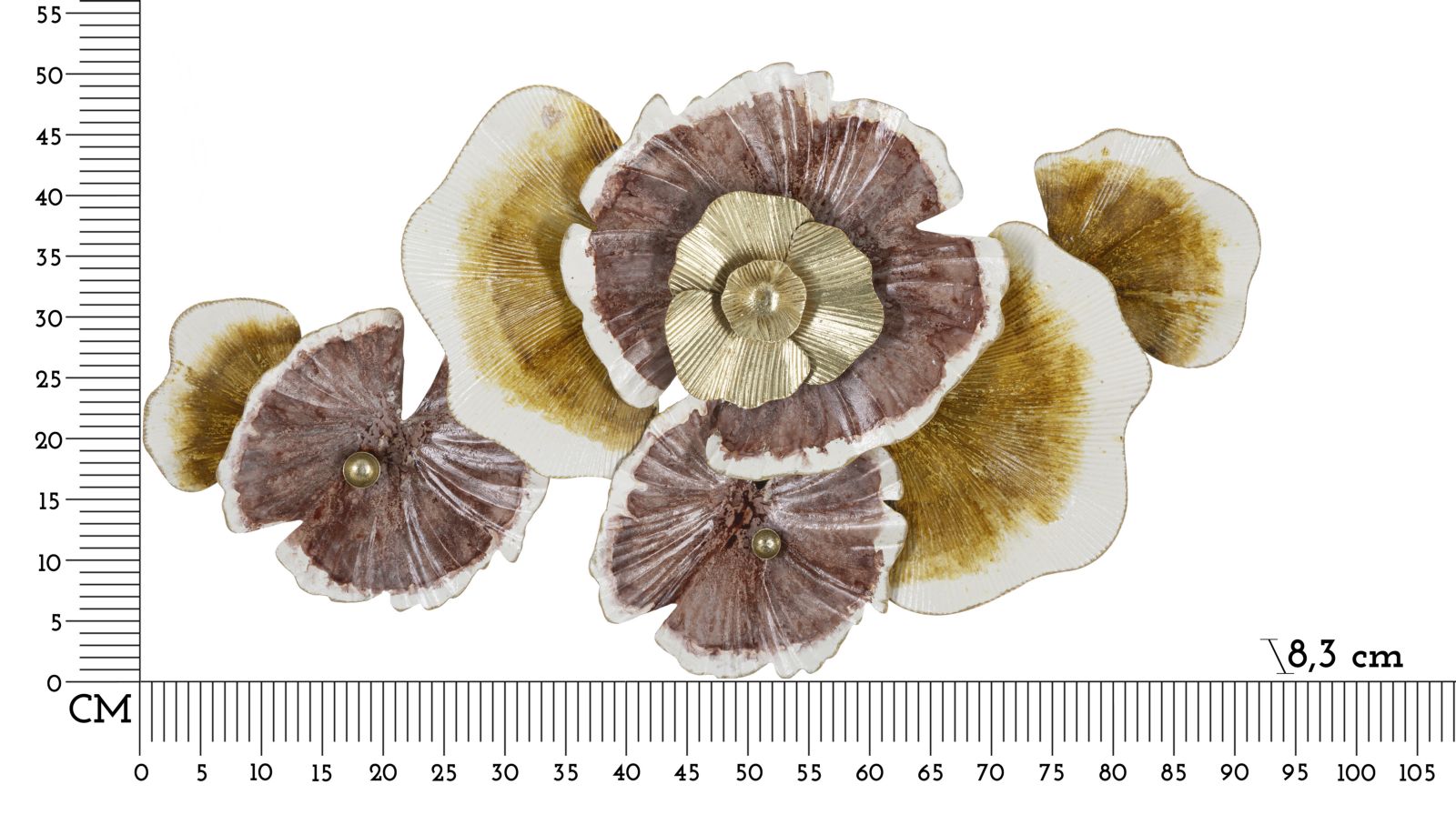 Wanddecoratie Clow 92,1×8,3×51,4 cm