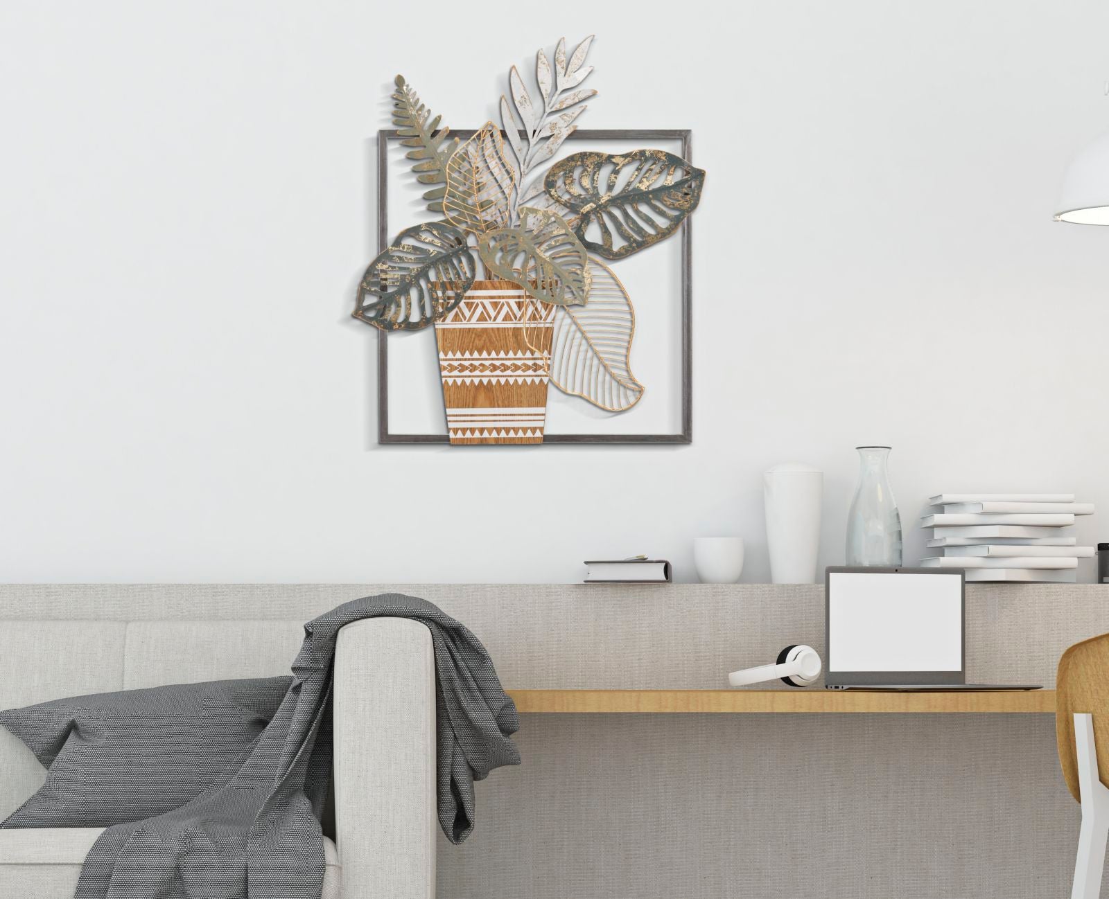 Wanddecoratie Panelvaso 54×6,4×62,9 cm