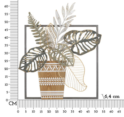 Wanddecoratie Panelvaso 54×6,4×62,9 cm