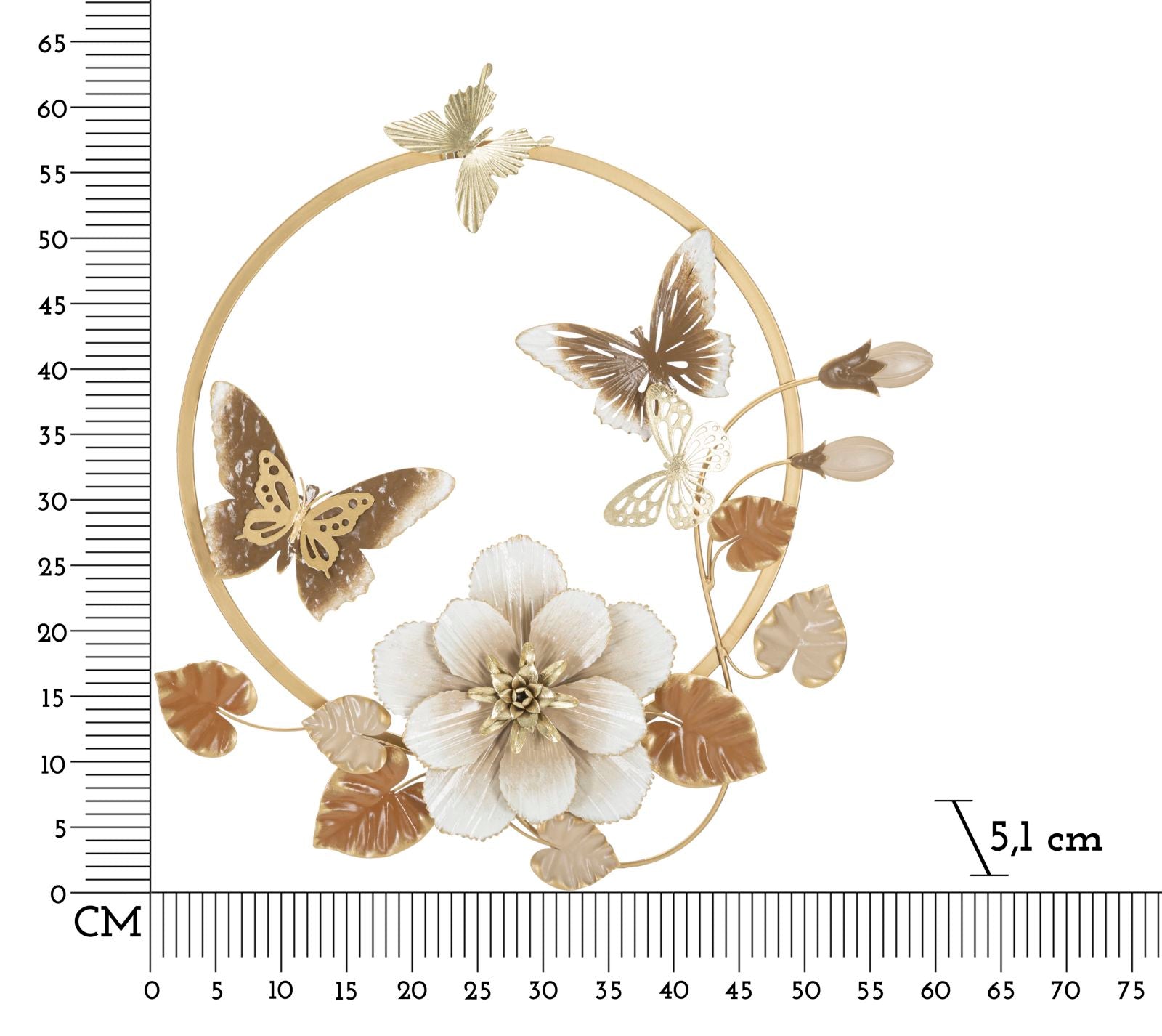Wanddecoratie Rouns 58,4×5,1×63,5 cm