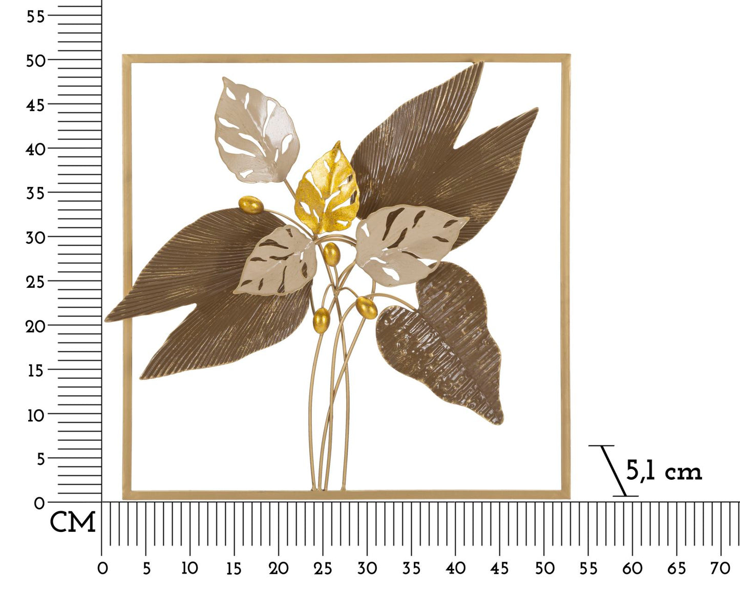 Wanddecoratie Browy 50,2×5,1×50,2 cm
