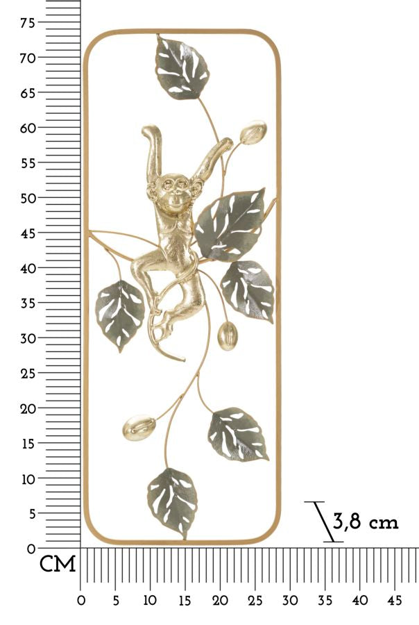Wanddecoratie Monkey 28,6×3,8×74,3 cm