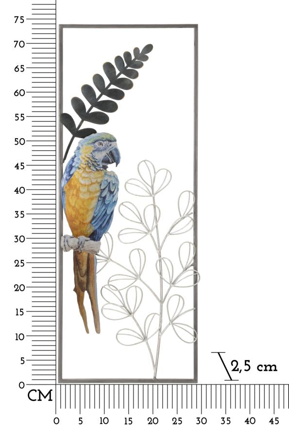 Wanddecoratie Parrot 28,6×2,5×74,3 cm