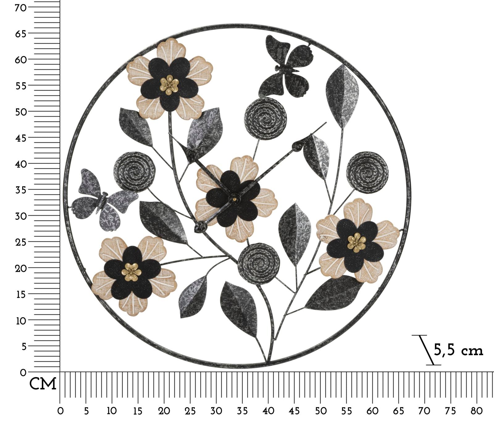 Wandklok Divaker Ø 67×5,5 cm