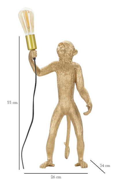Tafellamp Monkey Gold Ø 26×34×55 cm