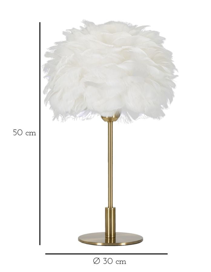 Tafellamp Ball Feather Ø 30×50 cm