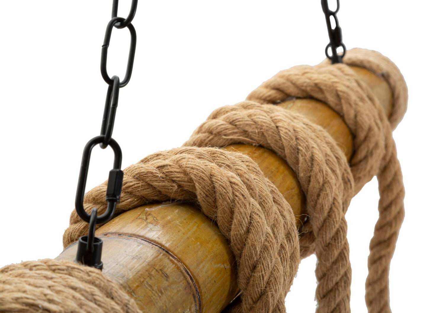 Plafondlamp Bamboo/rope 80×15×120 cm