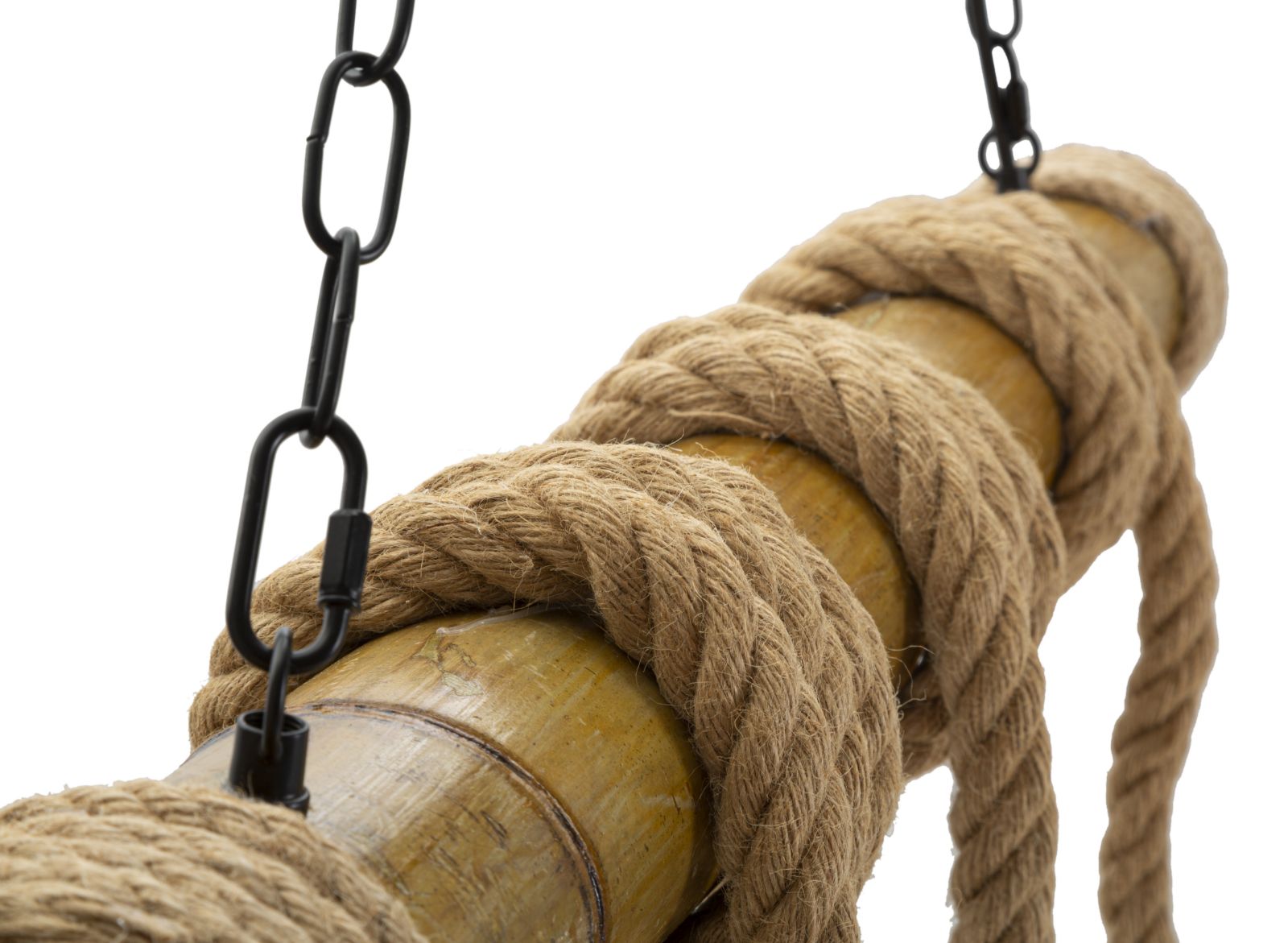 Plafondlamp Bamboo/rope 80×15×120 cm