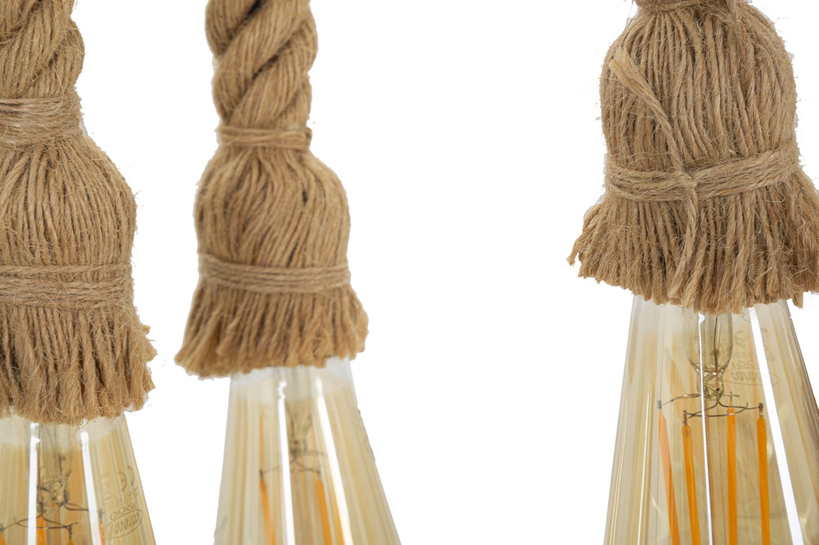 Plafondlamp Bamboo/rope 80×15×120 cm