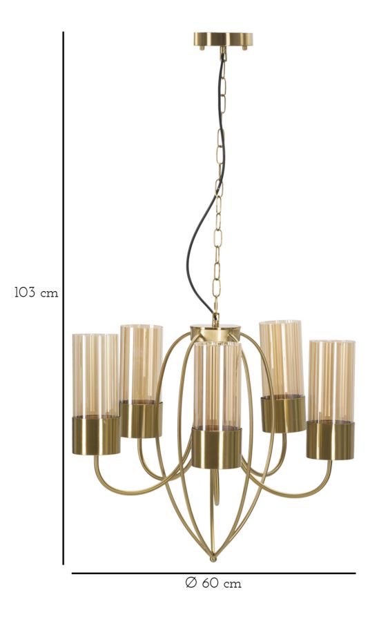 Plafondlamp Versailles 5 Lights Ø 80×103 cm