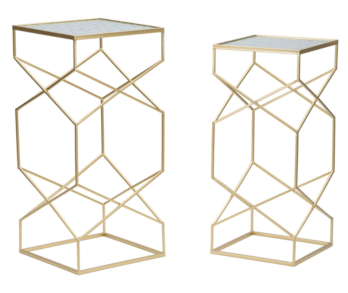 Tafel Glassy Set 2 Pcs 31,5×31,5×68 cm