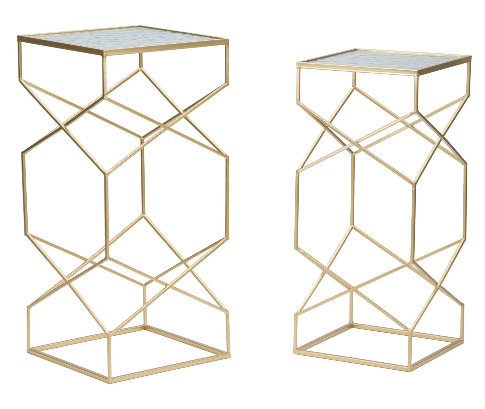 Tafel Glassy Set 2 Pcs 31,5×31,5×68 cm