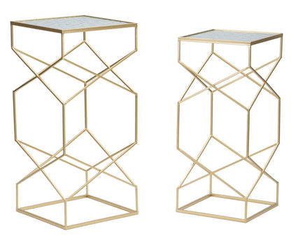 Tafel Glassy Set 2 Pcs 31,5×31,5×68 cm