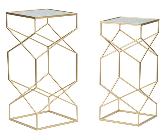 Tafel Glassy Set 2 Pcs 31,5×31,5×68 cm