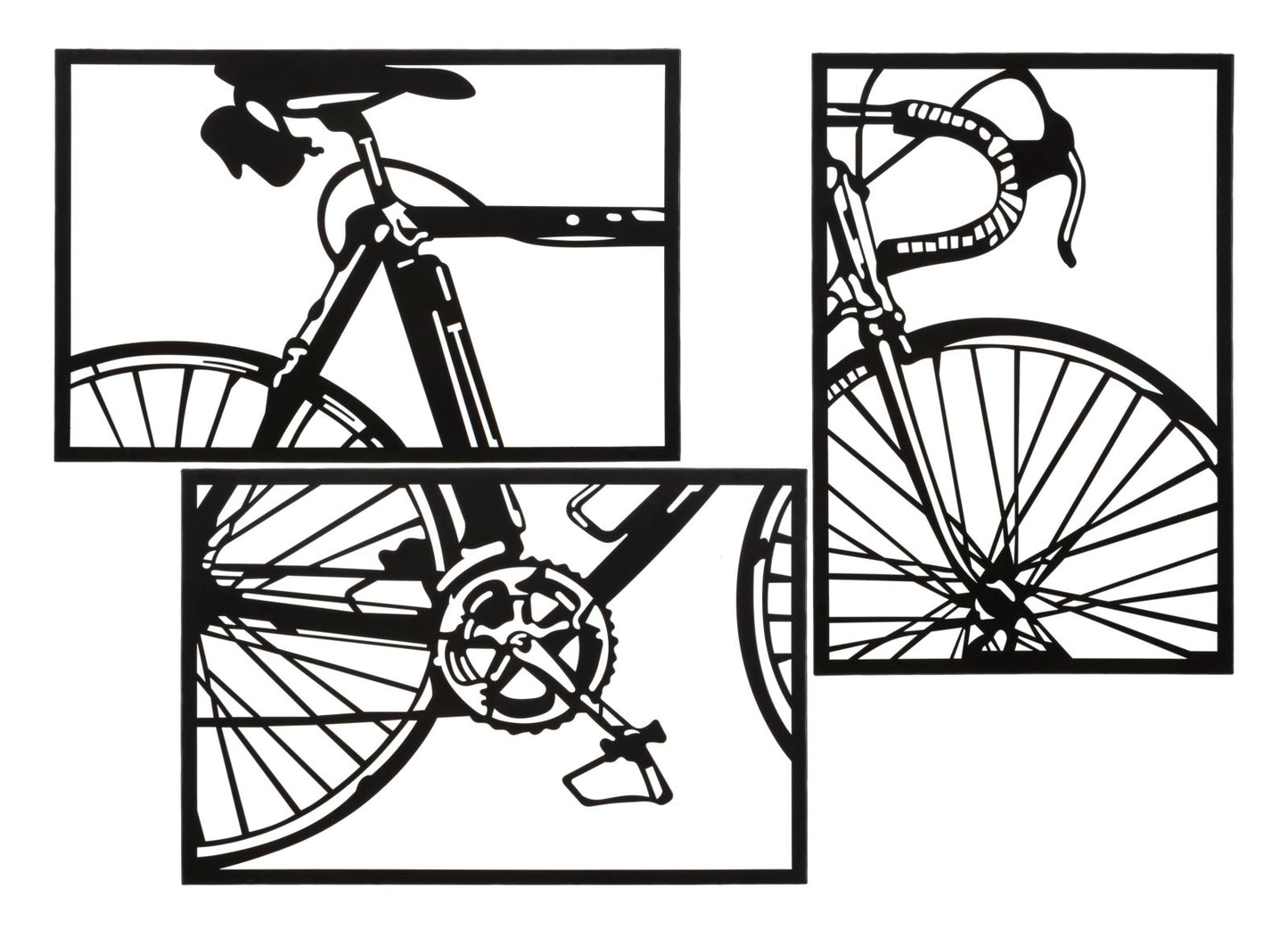 Wandpaneel Bike Set 3 Pcs 40×1,3×60 cm