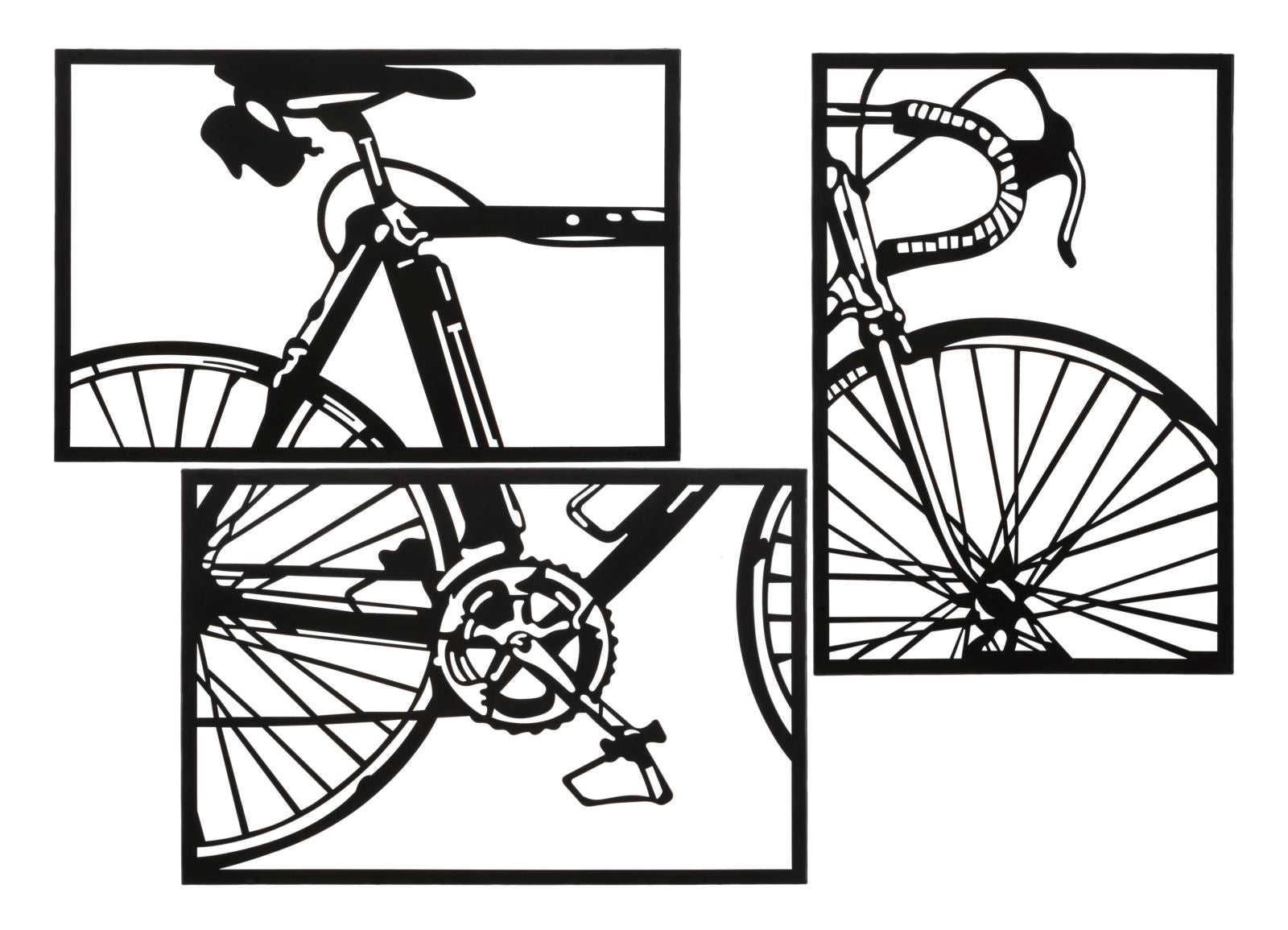 Wandpaneel Bike Set 3 Pcs 40×1,3×60 cm